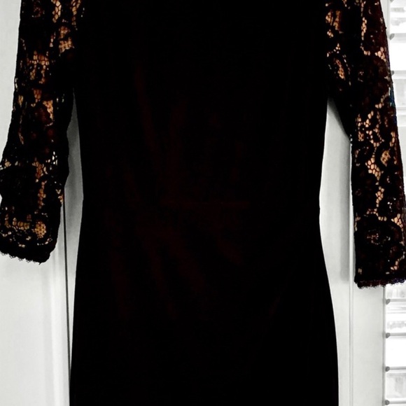 Ralph Lauren Black Lace Sleeve Lined Dress - Picture 5 of 14